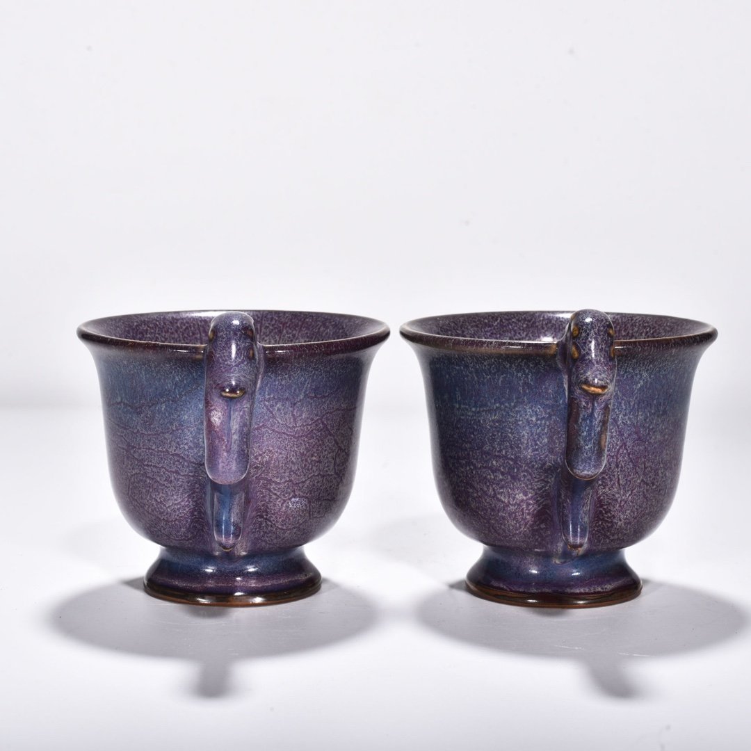 Song Dynasty Jun kiln rose purple glaze dragon cup