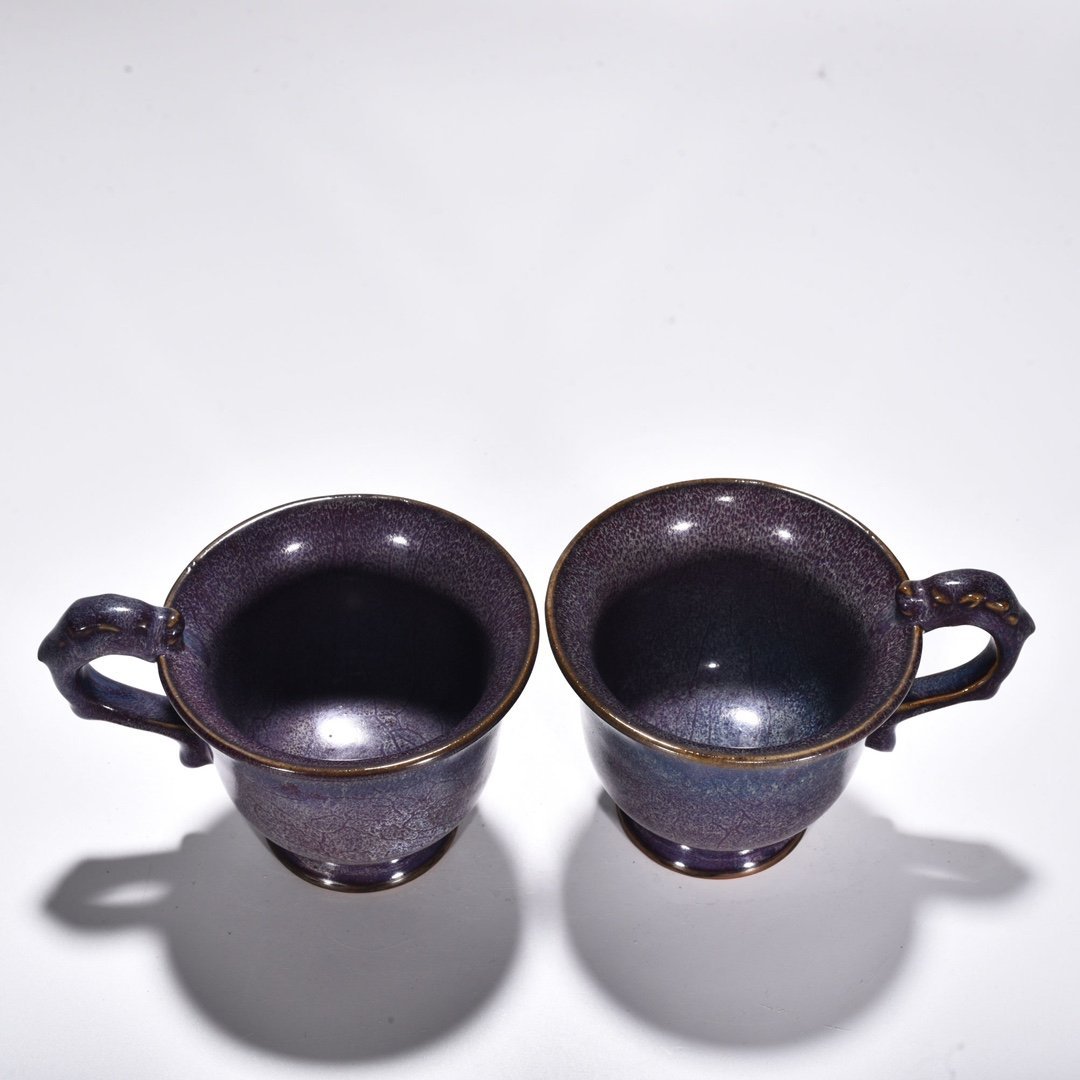 Song Dynasty Jun kiln rose purple glaze dragon cup