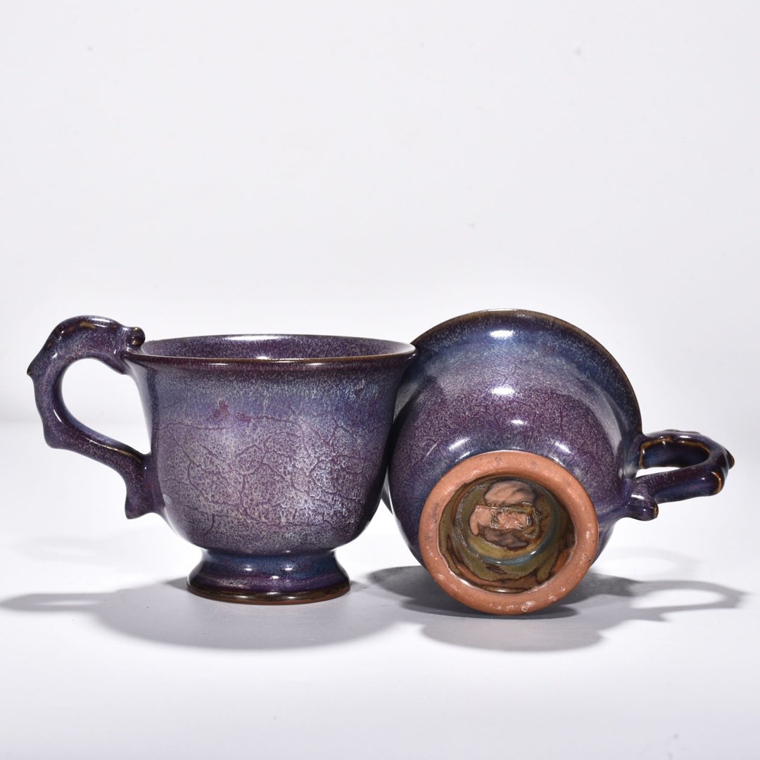Song Dynasty Jun kiln rose purple glaze dragon cup