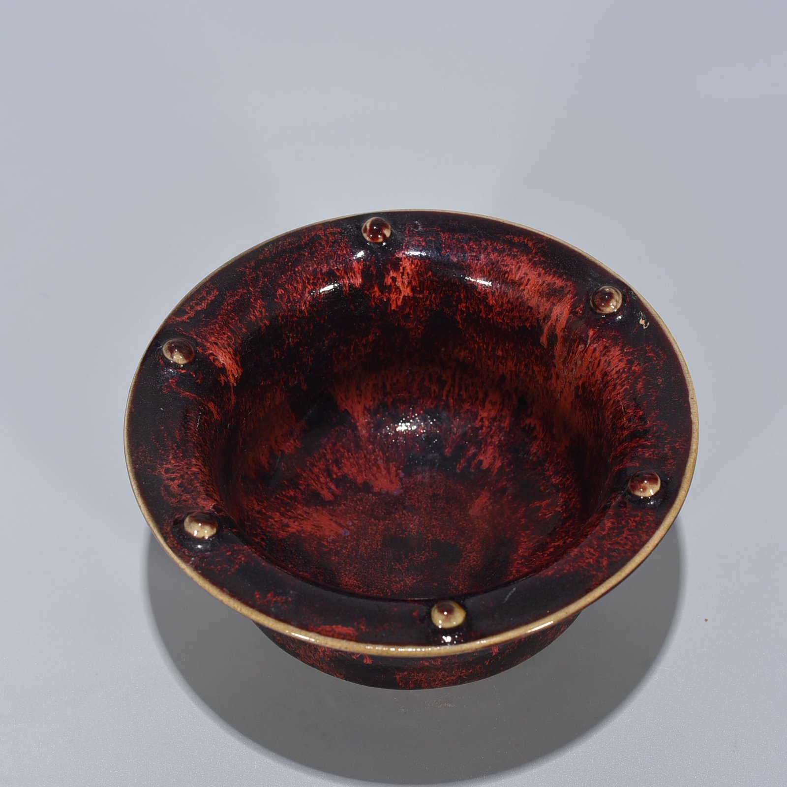 Song Dynasty Jun kiln  with inscriptions folded and washed