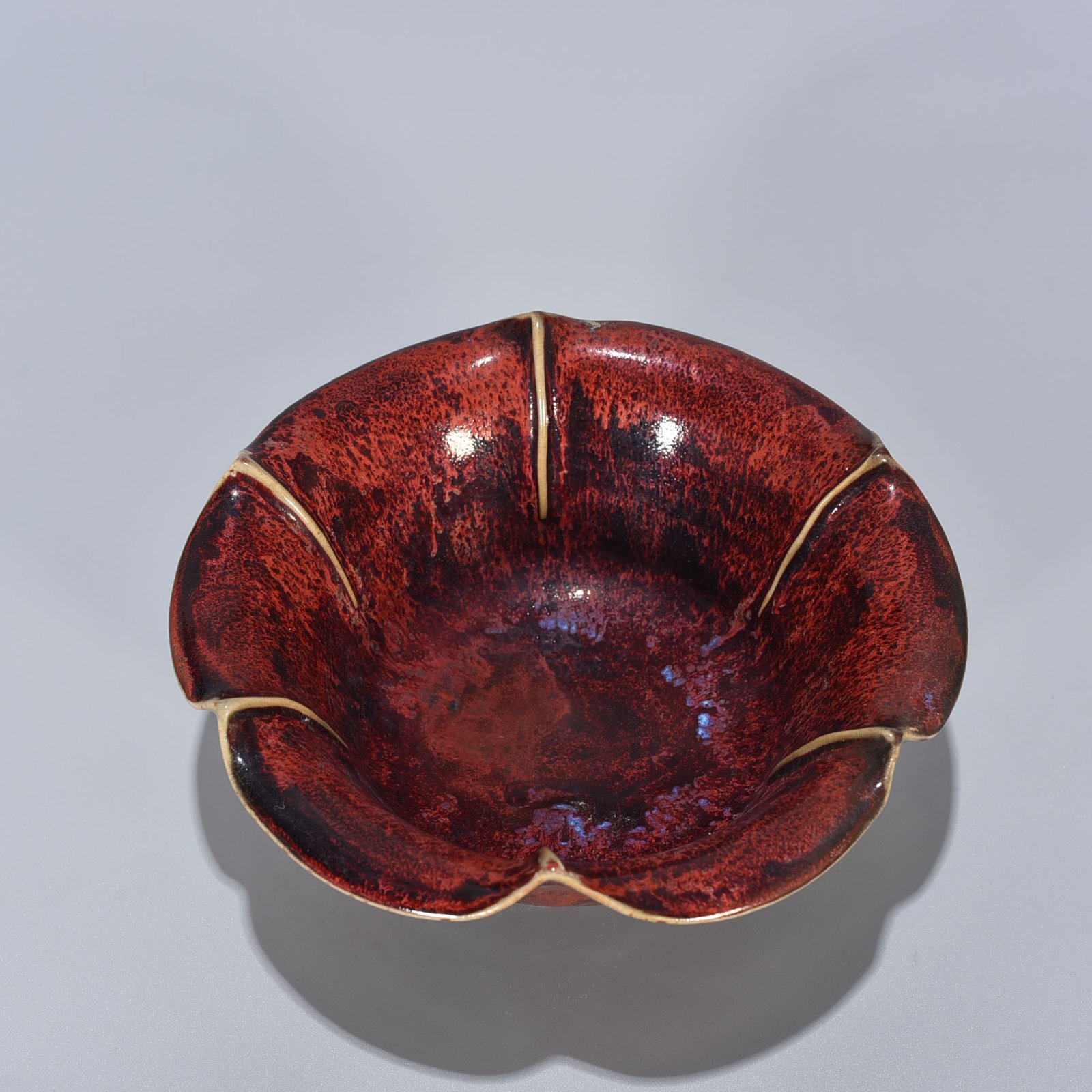 Song Dynasty Jun kiln inscribed lotus bowl