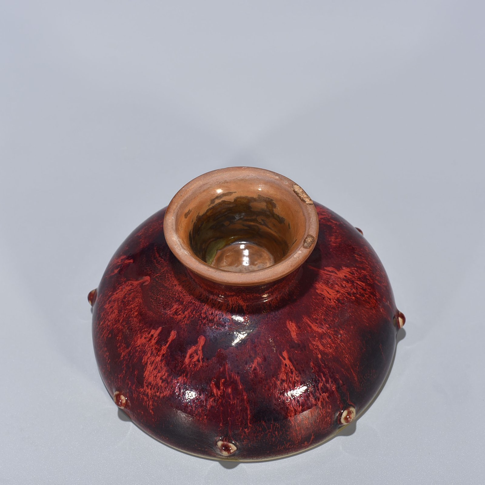 Song Dynasty Jun kiln  inscribed tall fruit plate