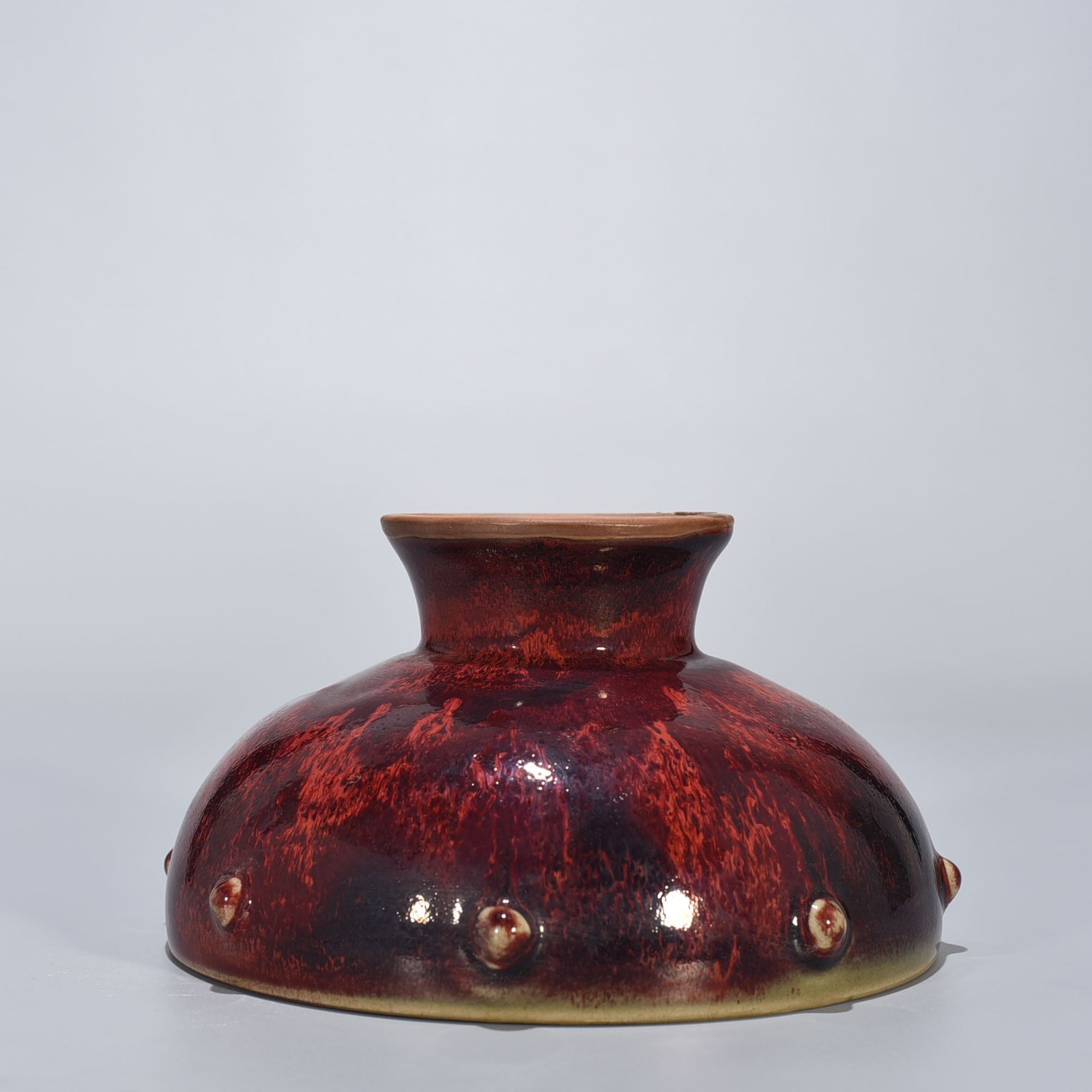 Song Dynasty Jun kiln  inscribed tall fruit plate