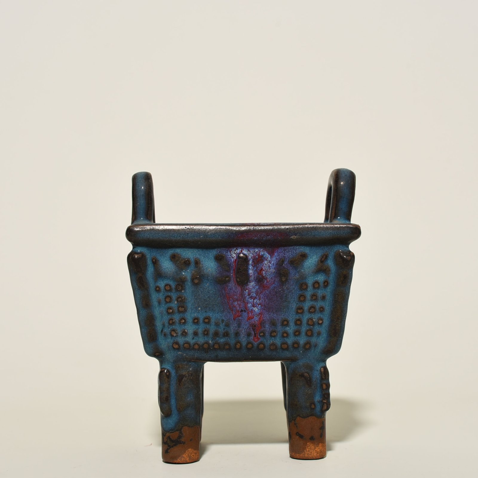 Song Dynasty Jun kiln transformed into square tripod square furnace