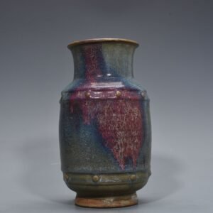 Song Dynasty Jun Kiln Variable Glaze Drum Nail Vase