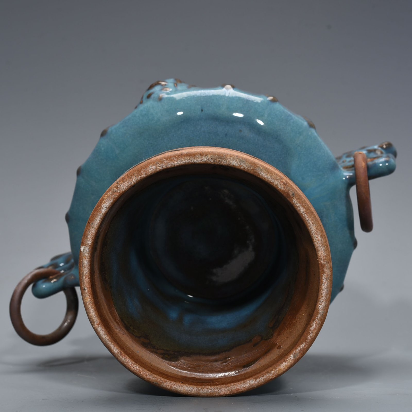 Song Dynasty Jun kiln blue glaze kiln double-eared statue