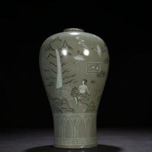 Song Dynasty and Gaoli inlaid celadon plum vase