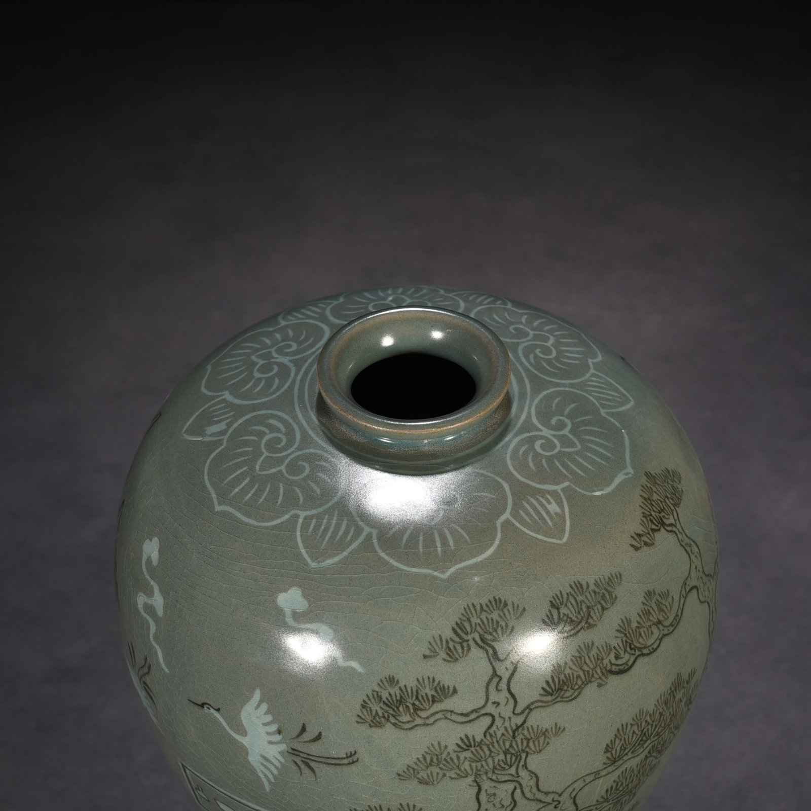 Song Dynasty and Gaoli inlaid celadon plum vase