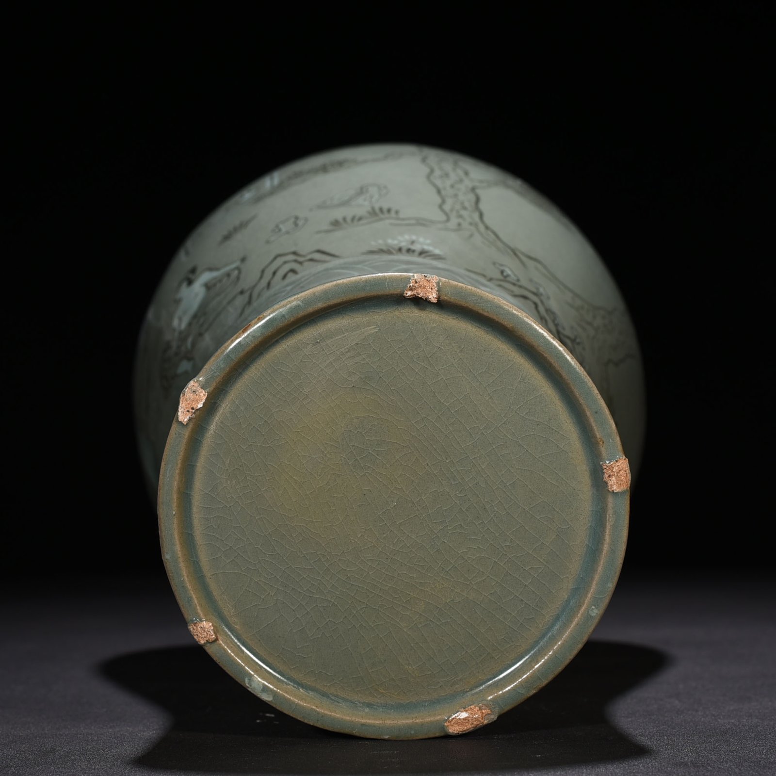 Song Dynasty and Gaoli inlaid celadon plum vase