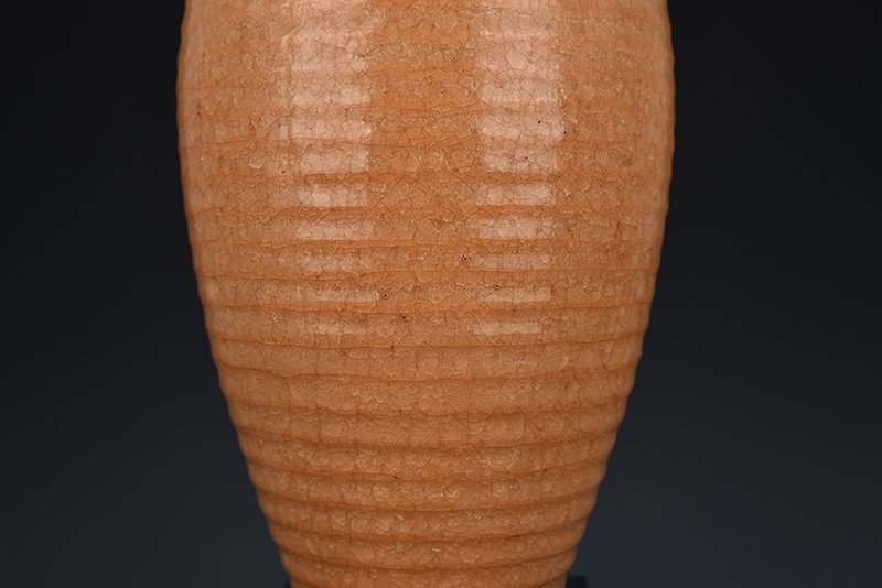 Song Dynasty Longquan official kiln beige glaze dazzling pattern plum vase