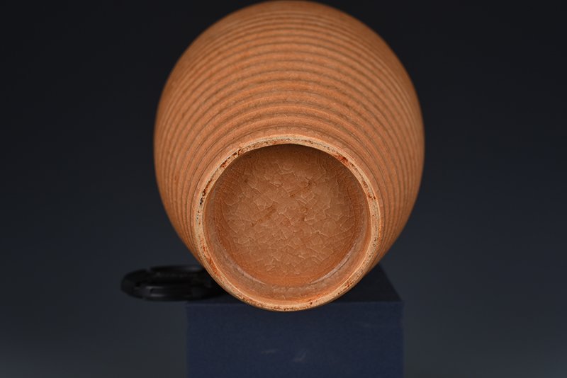 Song Dynasty Longquan official kiln beige glaze dazzling pattern plum vase