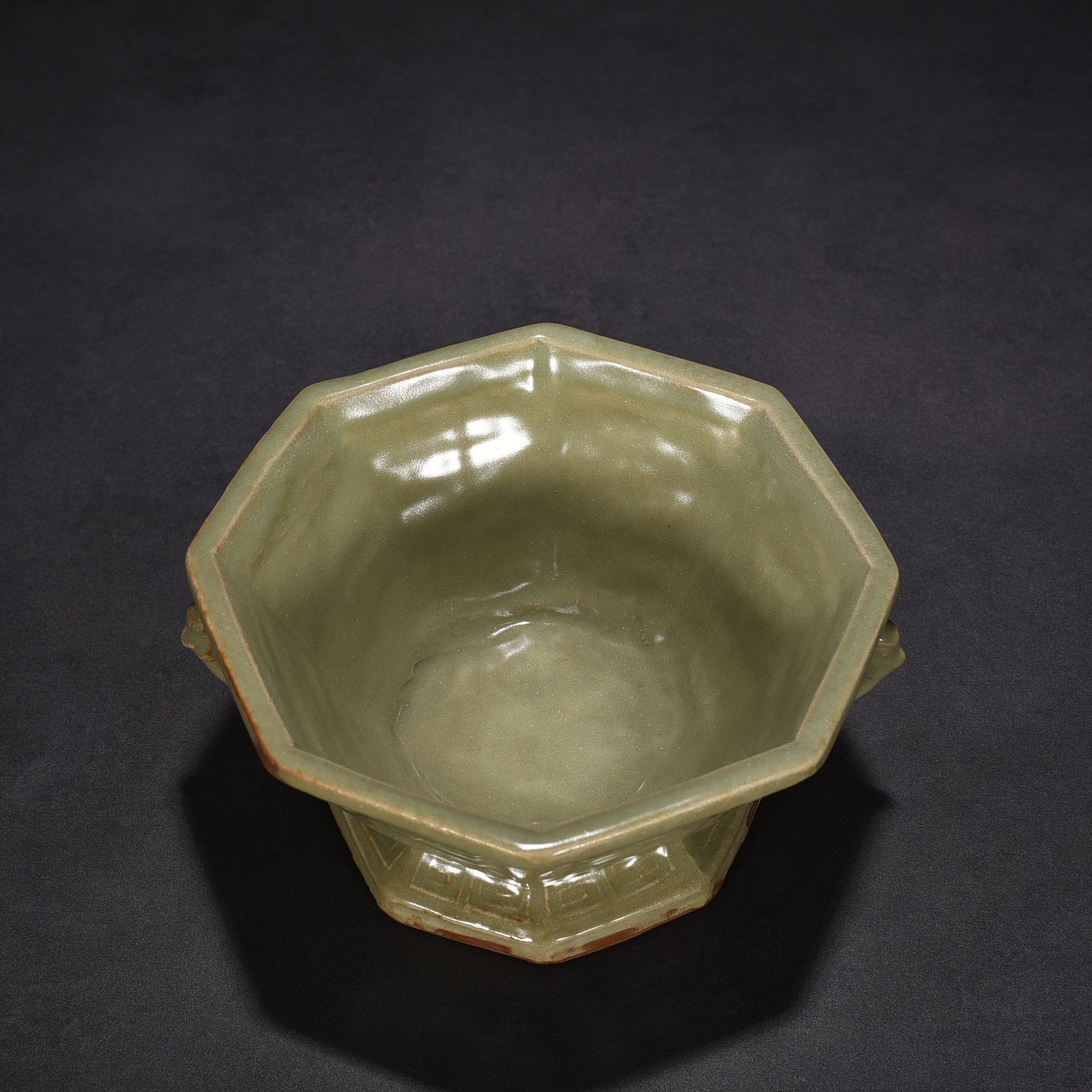 Song Dynasty Longquan kiln Bagua double-ear furnace