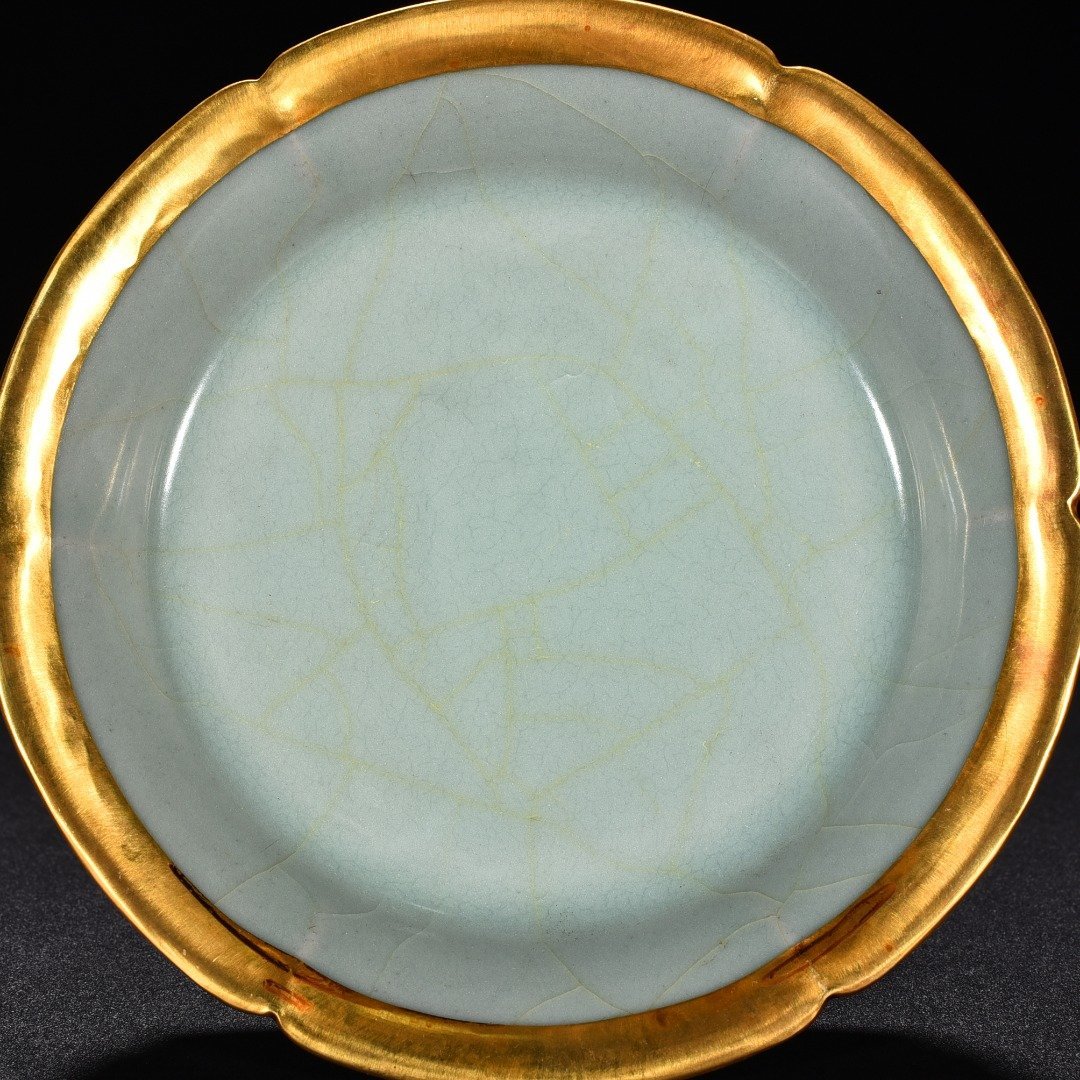 Song Dynasty Longquan Kiln pink celadon glaze sunflower mouth washer