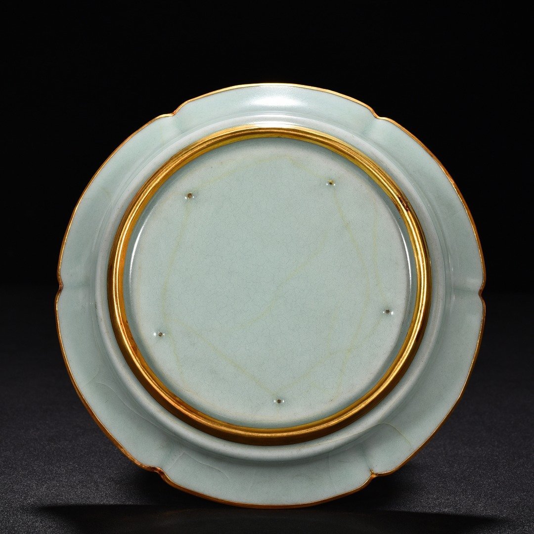 Song Dynasty Longquan Kiln pink celadon glaze sunflower mouth washer
