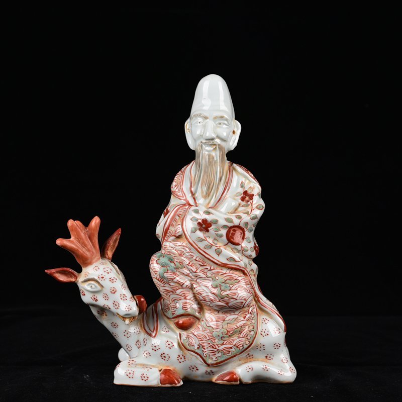 Ming Dynasty Wanli red and green longevity star