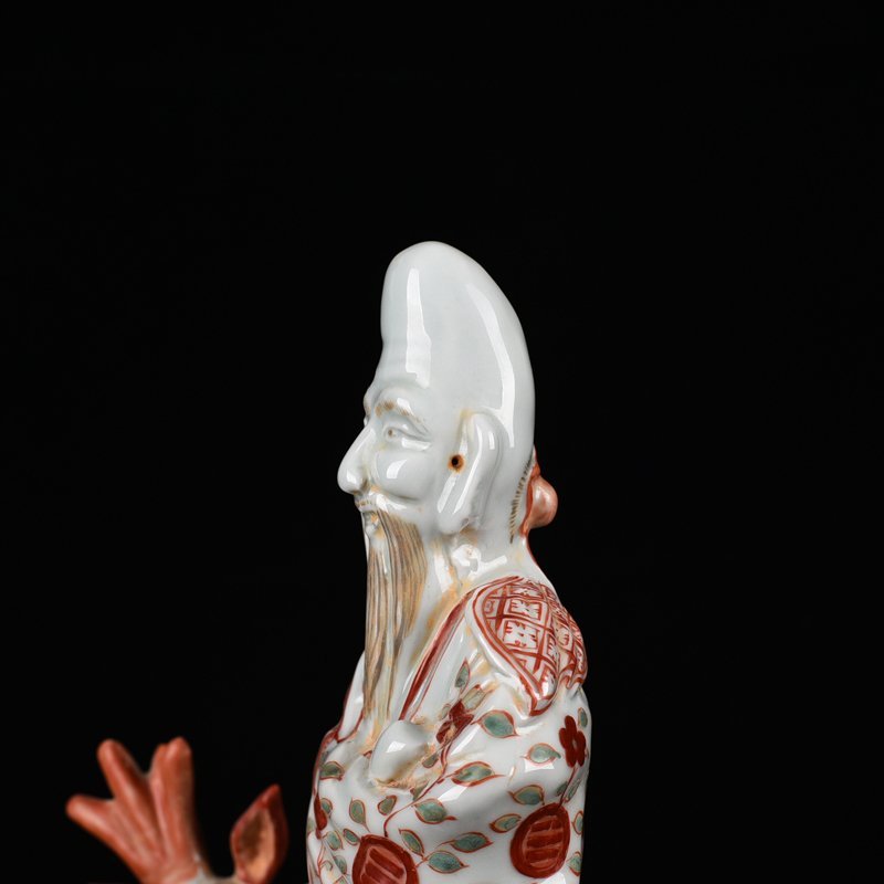 Ming Dynasty Wanli red and green longevity star