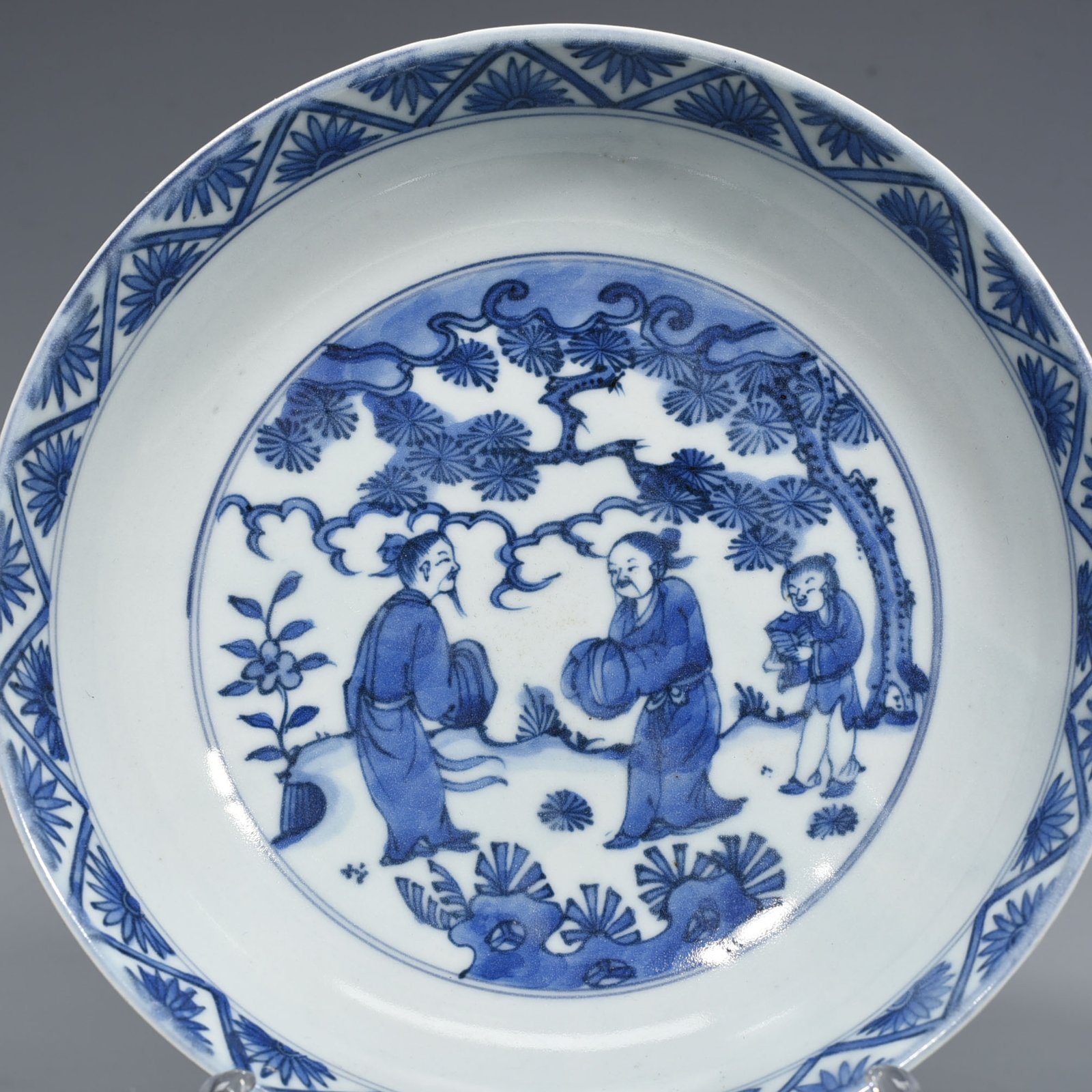 Ming Dynasty Wanli Longevity and Wealth Model Blue and White Character Pattern