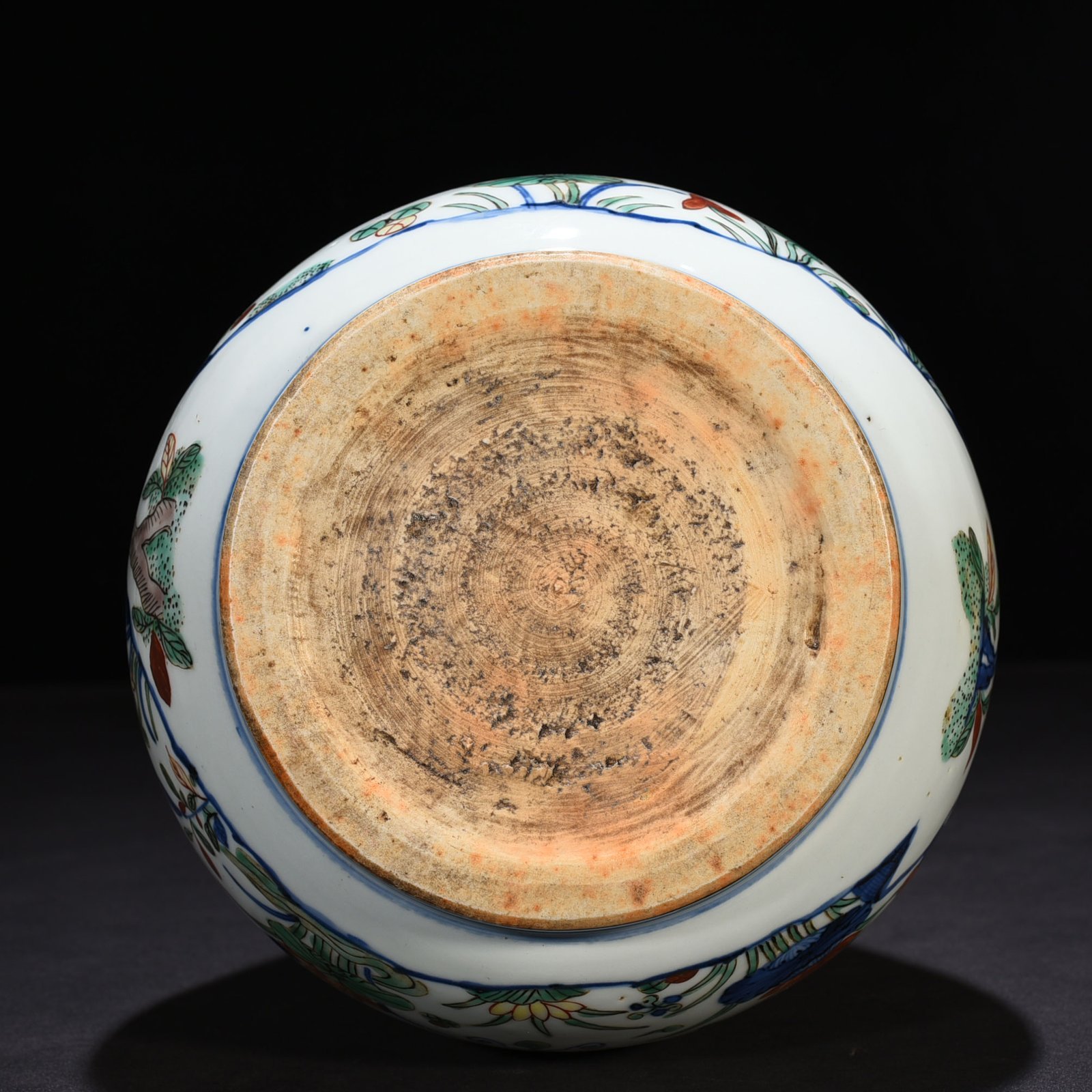 Ming Dynasty Wanli blue and white colorful garlic vase with flowers and birds pattern