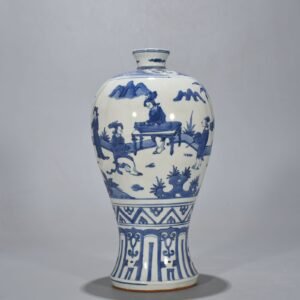 Ming Dynasty Jiajing blue and white lady vase with figure pattern