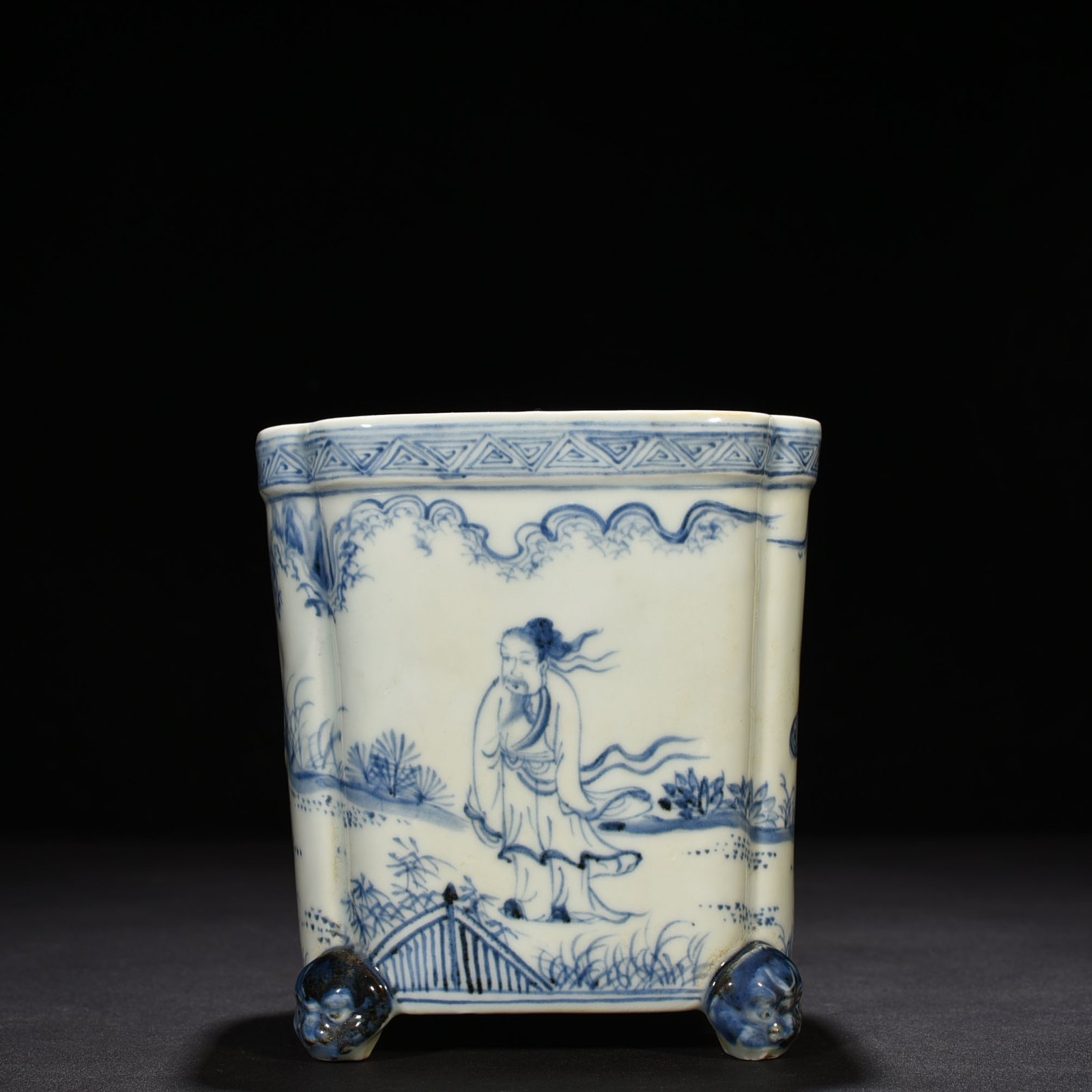 Ming Dynasty Blue and White Square Furnace