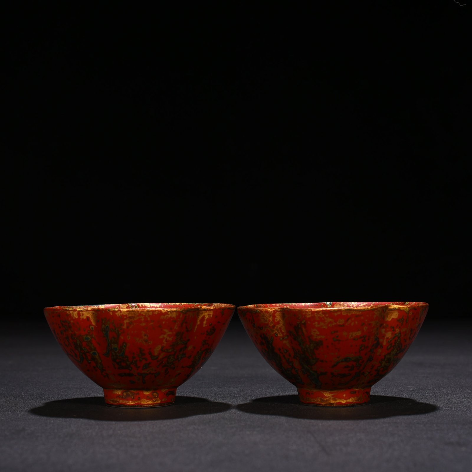Ming Dynasty Xuande porcelain body lacquer bronze sunflower cup