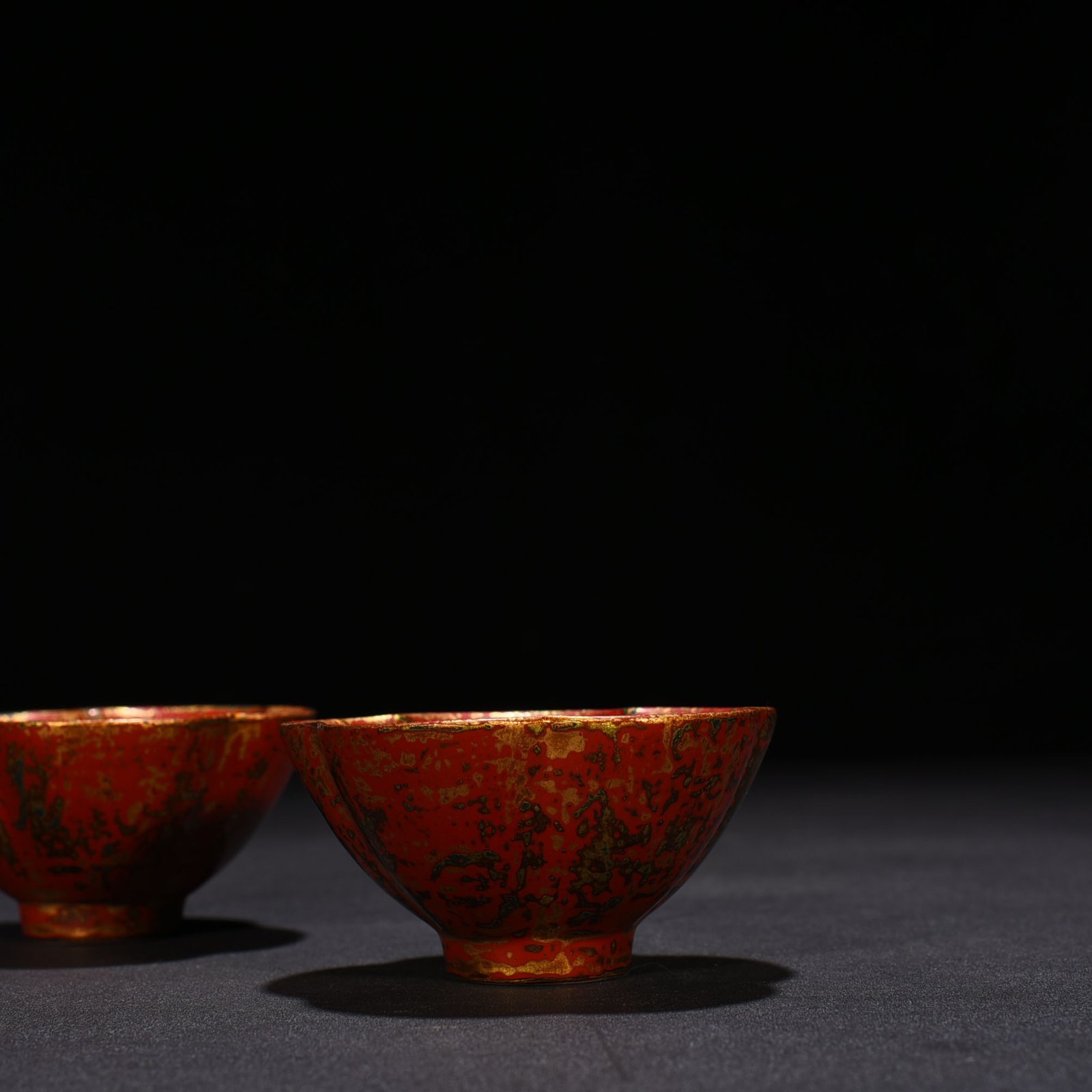 Ming Dynasty Xuande porcelain body lacquer bronze sunflower cup