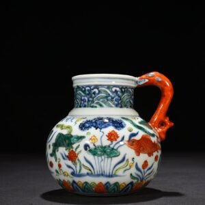 Ming Dynasty Xuande blue and white multicolored fish and algae pattern