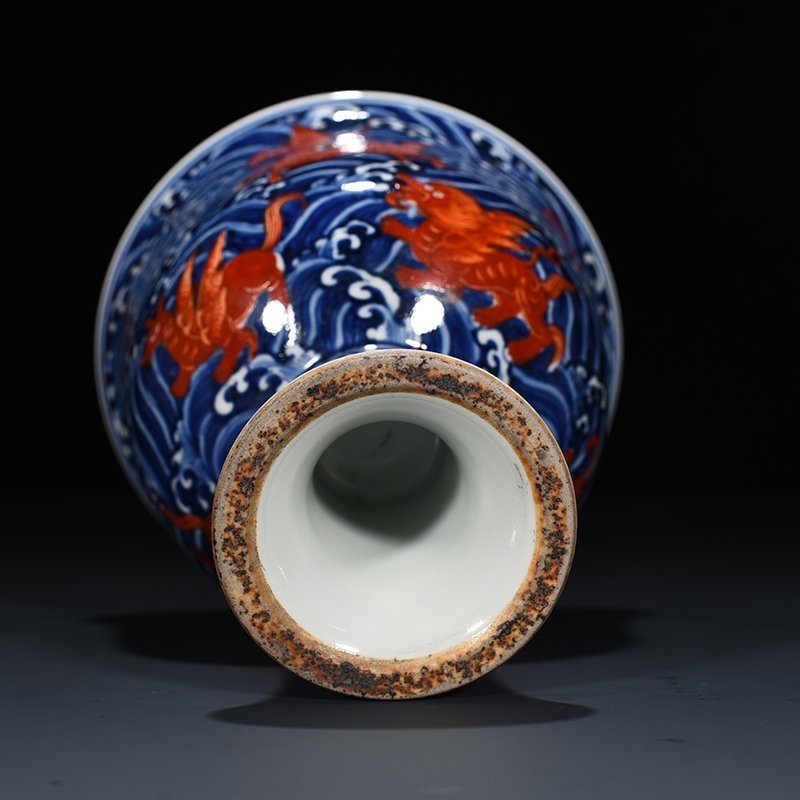 Ming Dynasty Xuande Blue and White Sea of ​​Eight Monsters and Sea Beasts Goblet