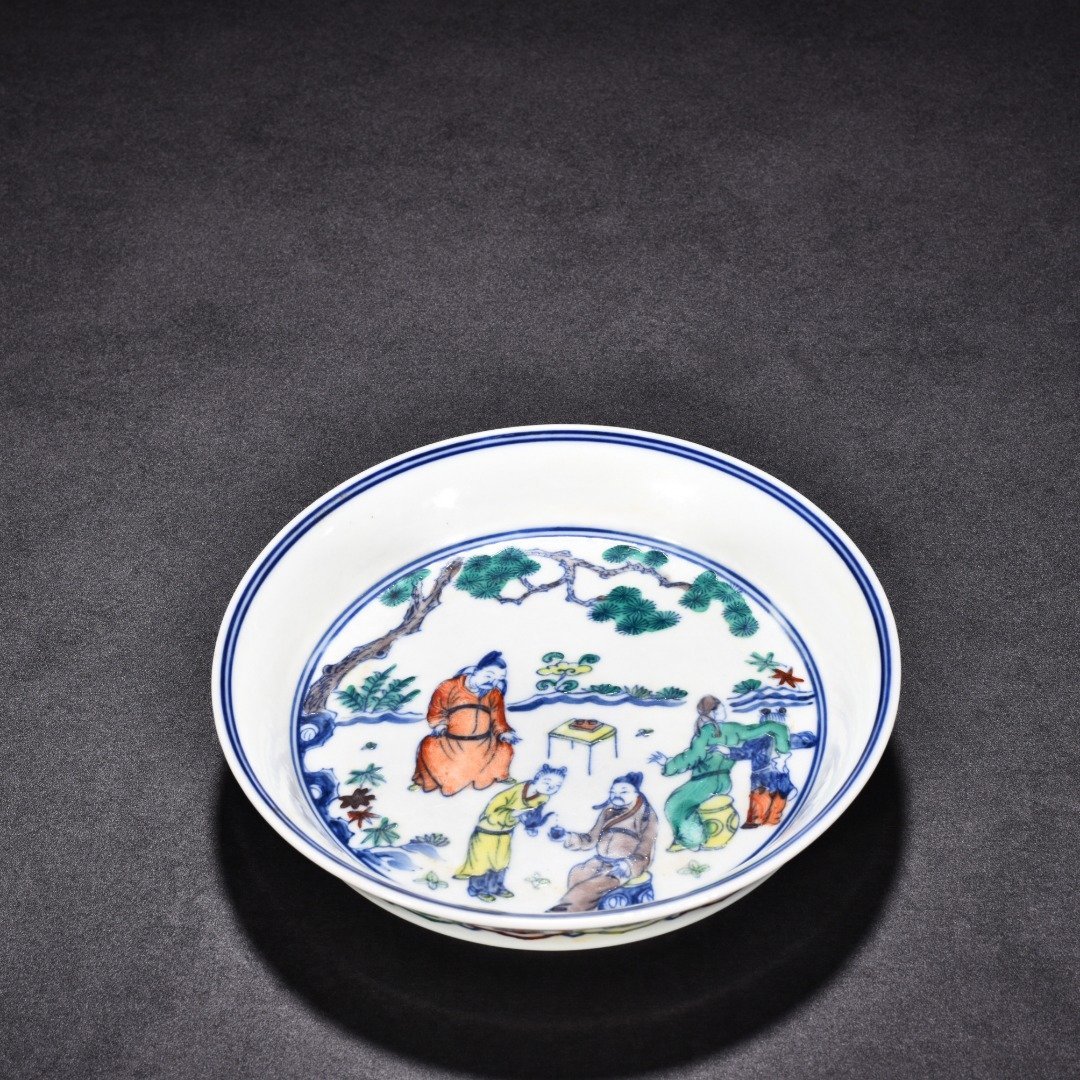 Ming Dynasty Chenghua doucai figure pattern plate