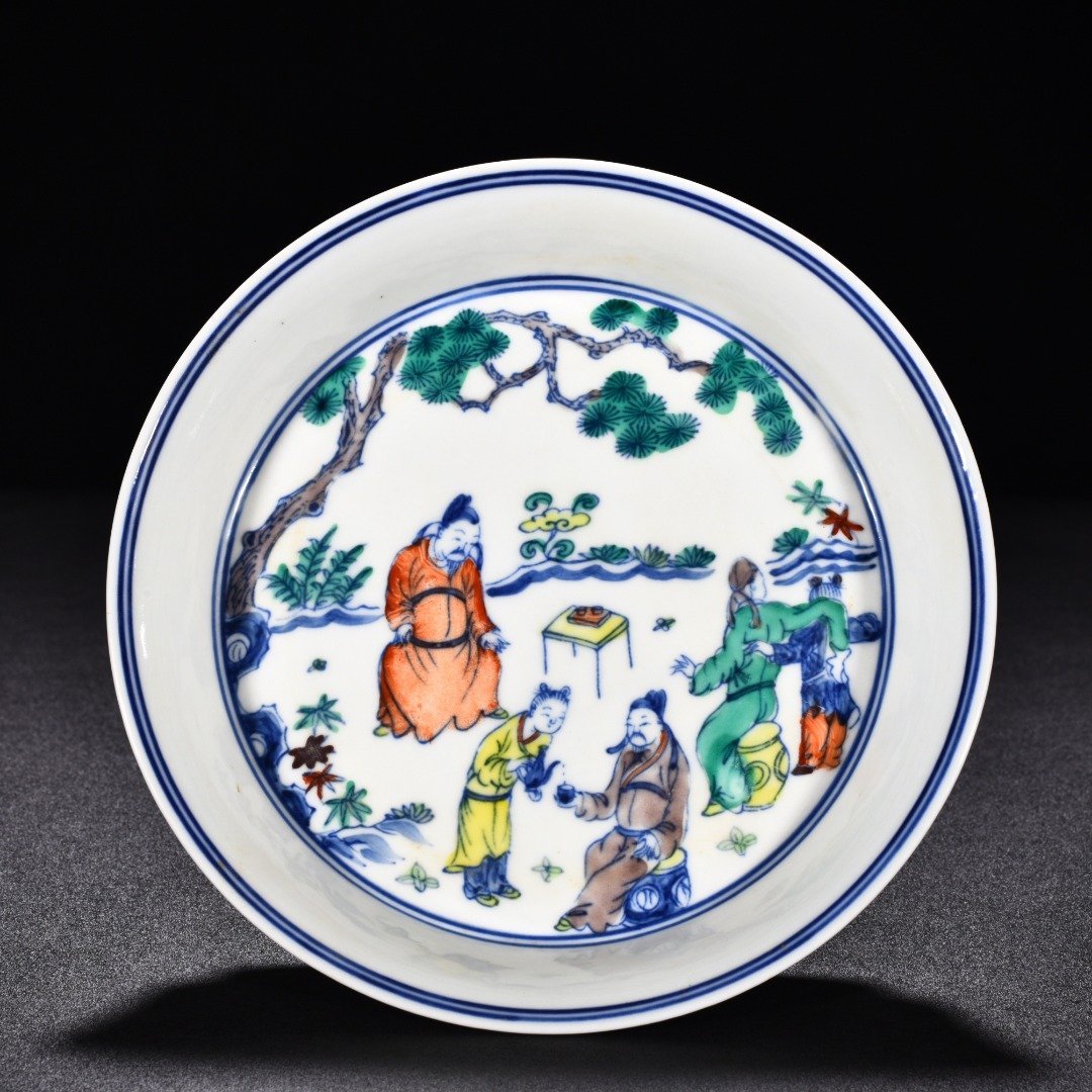 Ming Dynasty Chenghua doucai figure pattern plate