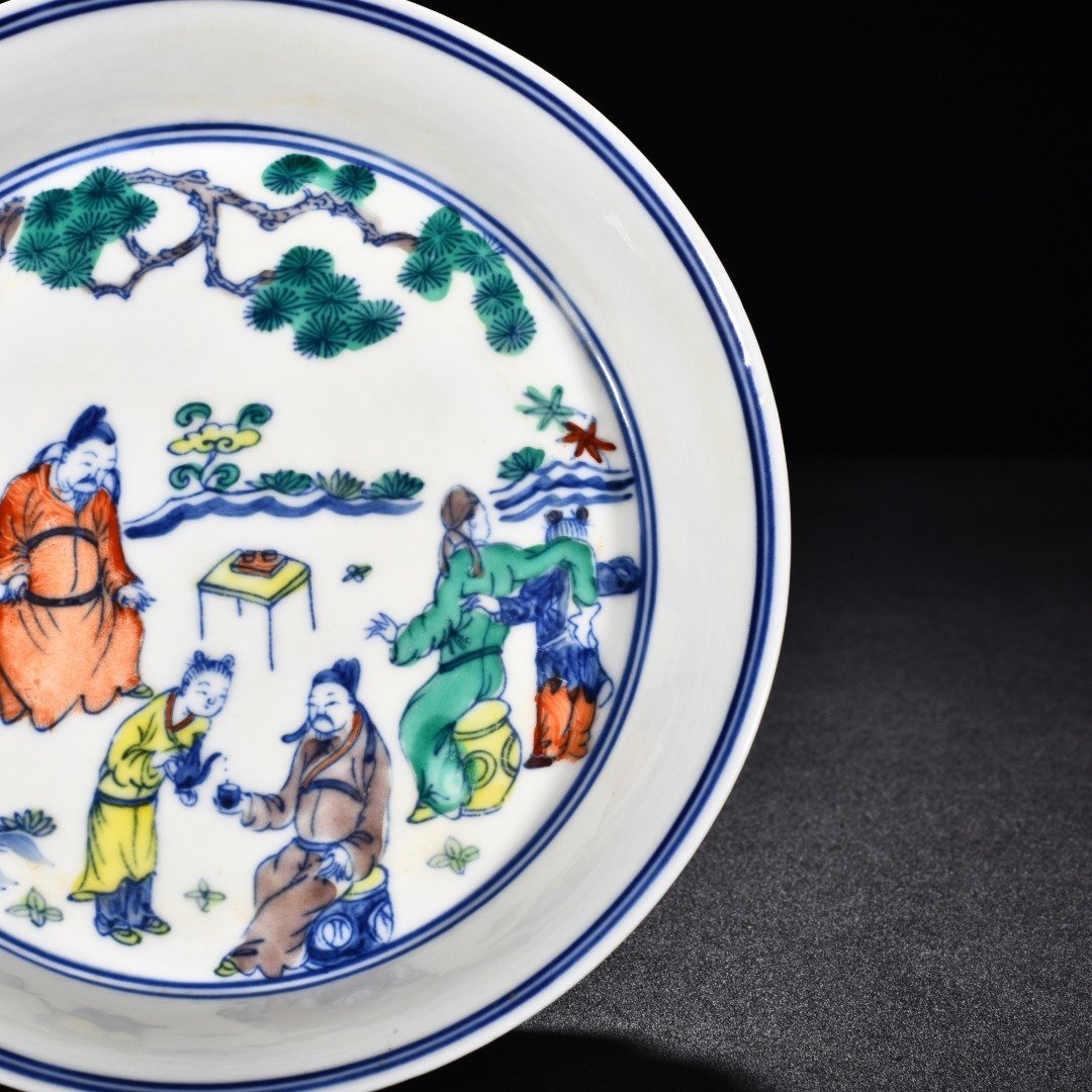 Ming Dynasty Chenghua doucai figure pattern plate