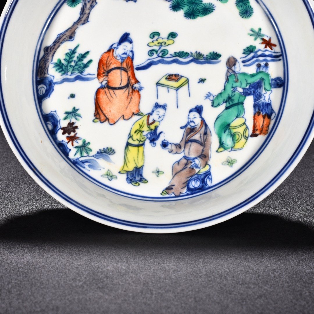 Ming Dynasty Chenghua doucai figure pattern plate