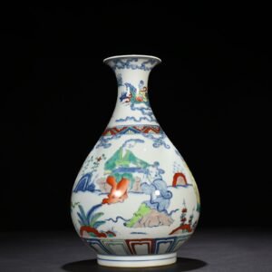 Ming Dynasty Chenghua doucai jade pot spring vase