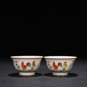 Ming Dynasty Chenghua Doucai Family Portrait Chicken Pattern Cup