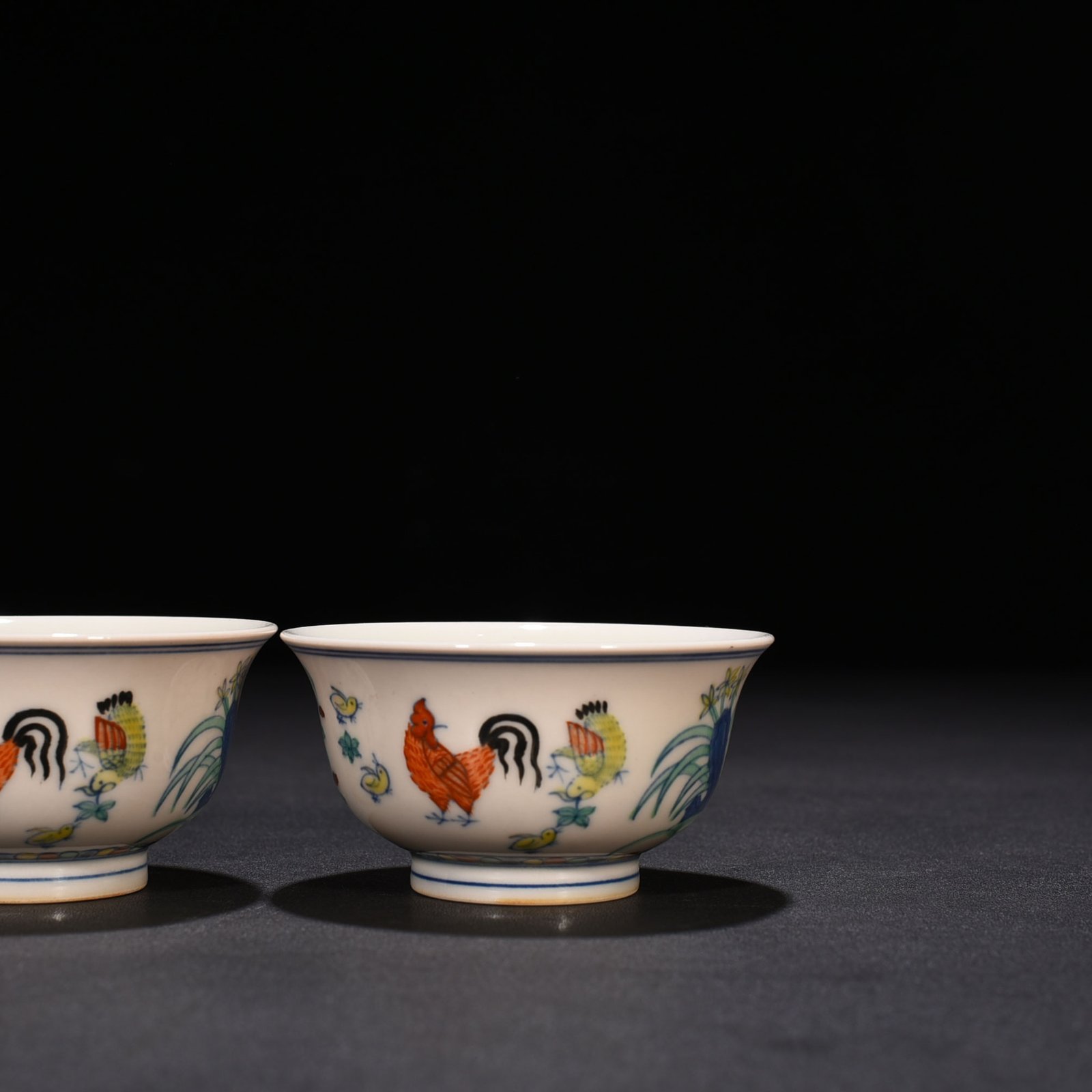 Ming Dynasty Chenghua Doucai Family Portrait Chicken Pattern Cup