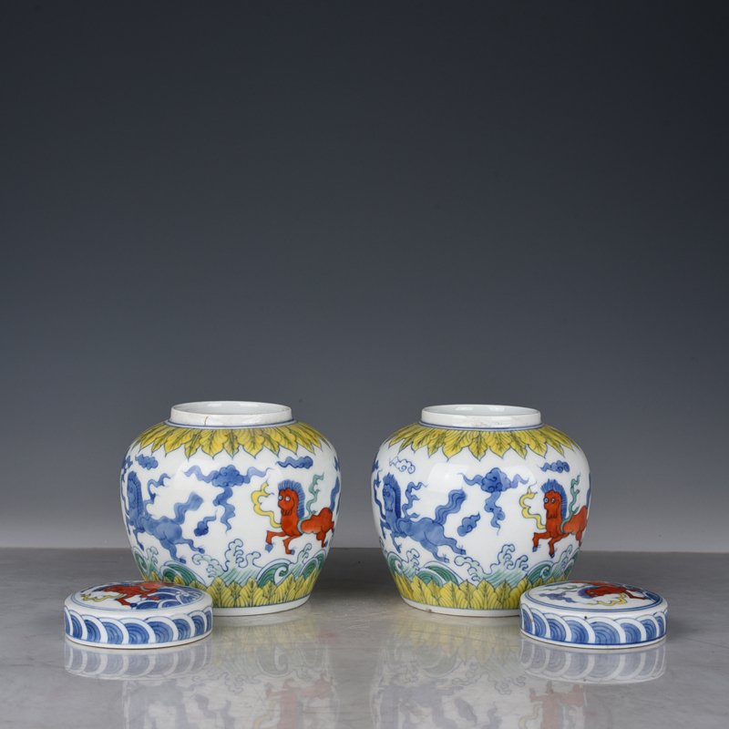 Ming Dynasty Chenghua Doucai Tianma pattern Tianzi jar