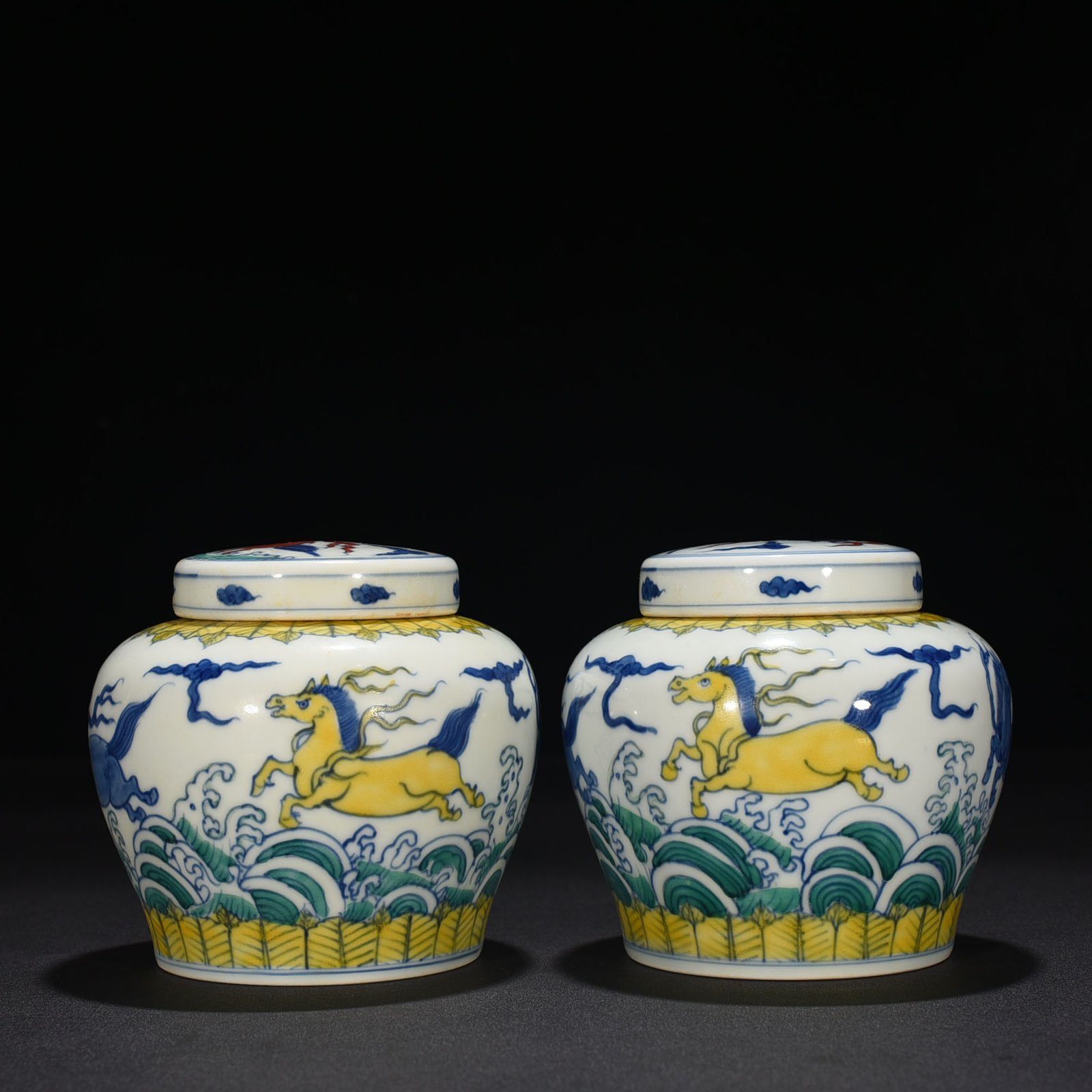 Ming Dynasty Chenghua Dou Cai Tianma pattern Tianzi jar
