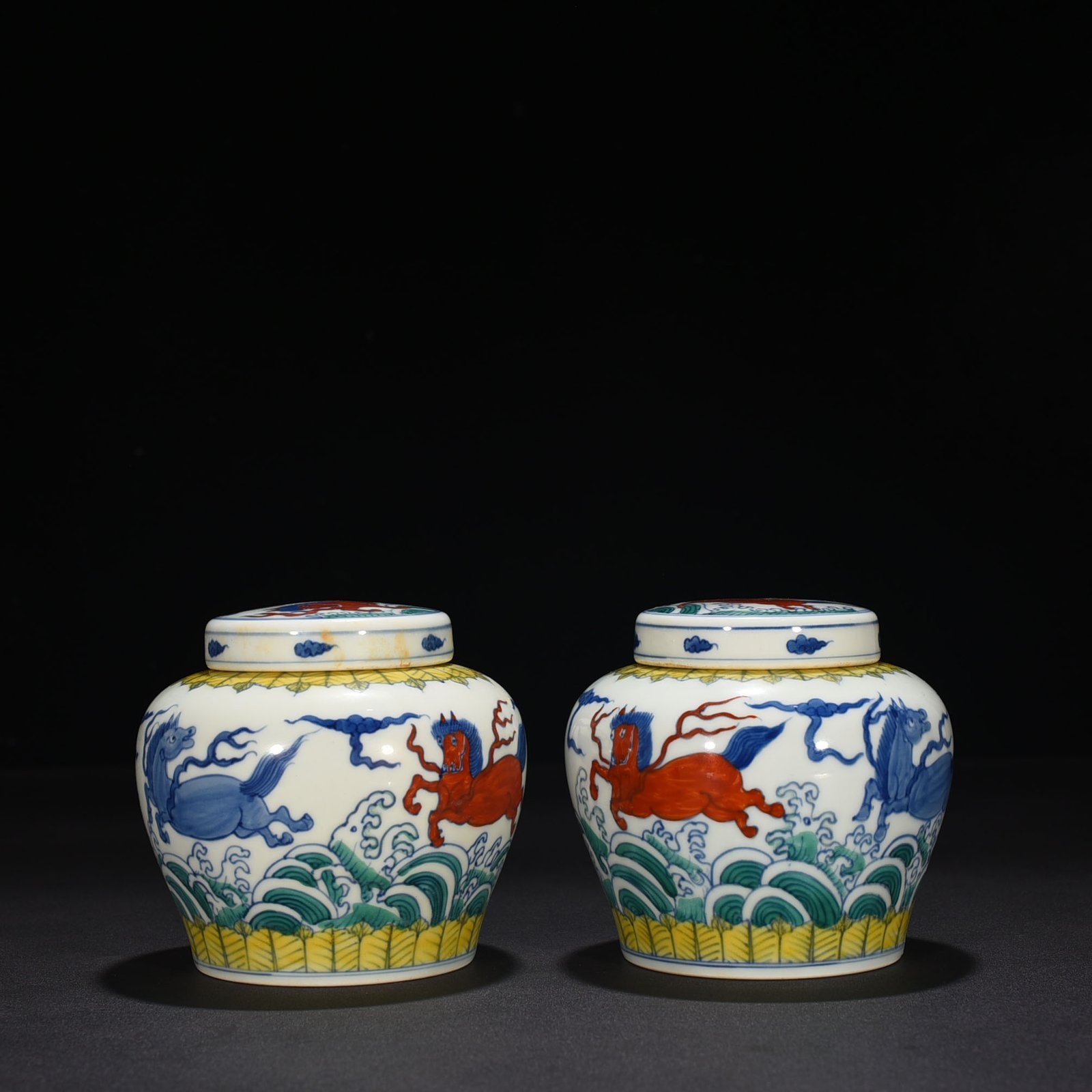 Ming Dynasty Chenghua Dou Cai Tianma pattern Tianzi jar