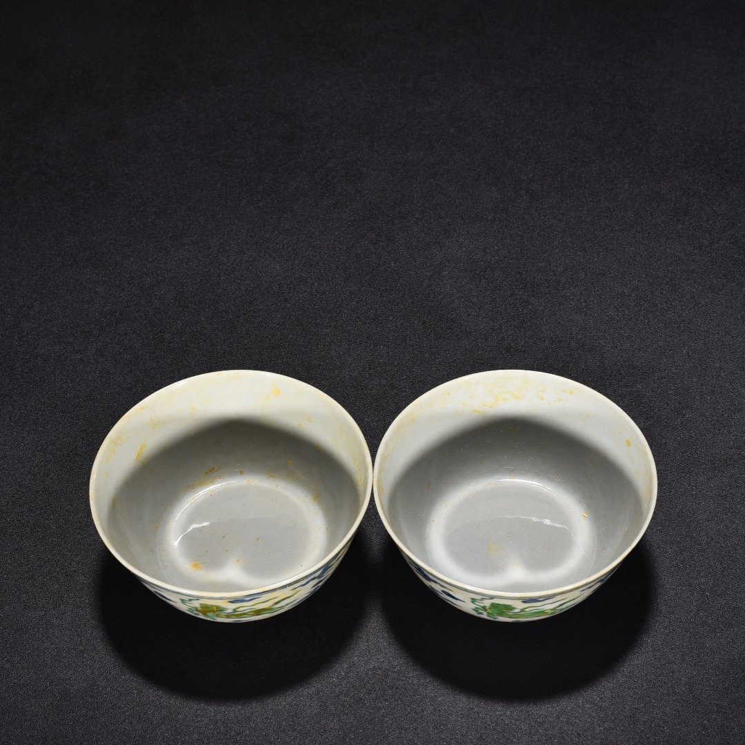 Ming Dynasty Chenghua doucai purple Pegasus pattern cylinder cup