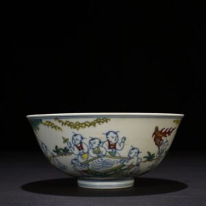 Ming Dynasty Chenghua Dou Colorful Baby Playing Bowl