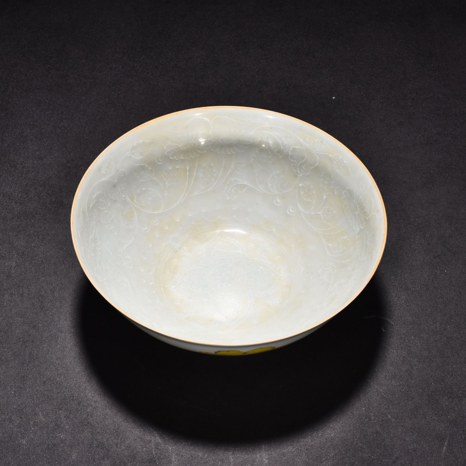Ming Dynasty Chenghua thin bowl with okra
