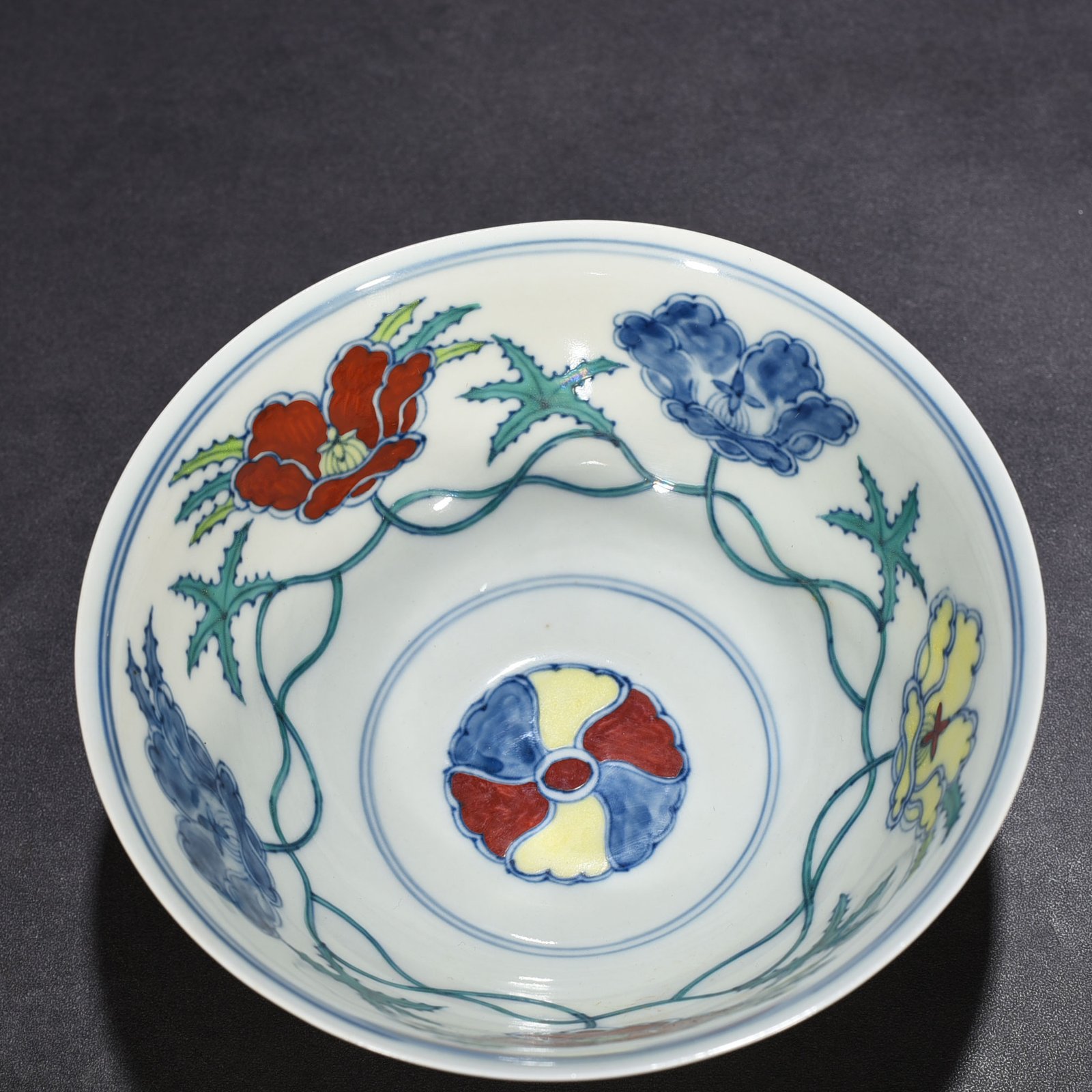 Ming Dynasty Chenghua palace bowl with intertwined branches and floral