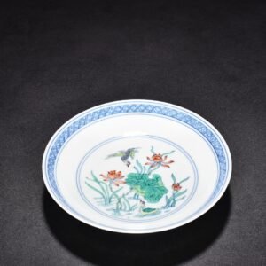 Ming Dynasty Chenghua Lotus Pond Mandarin Duck Plate