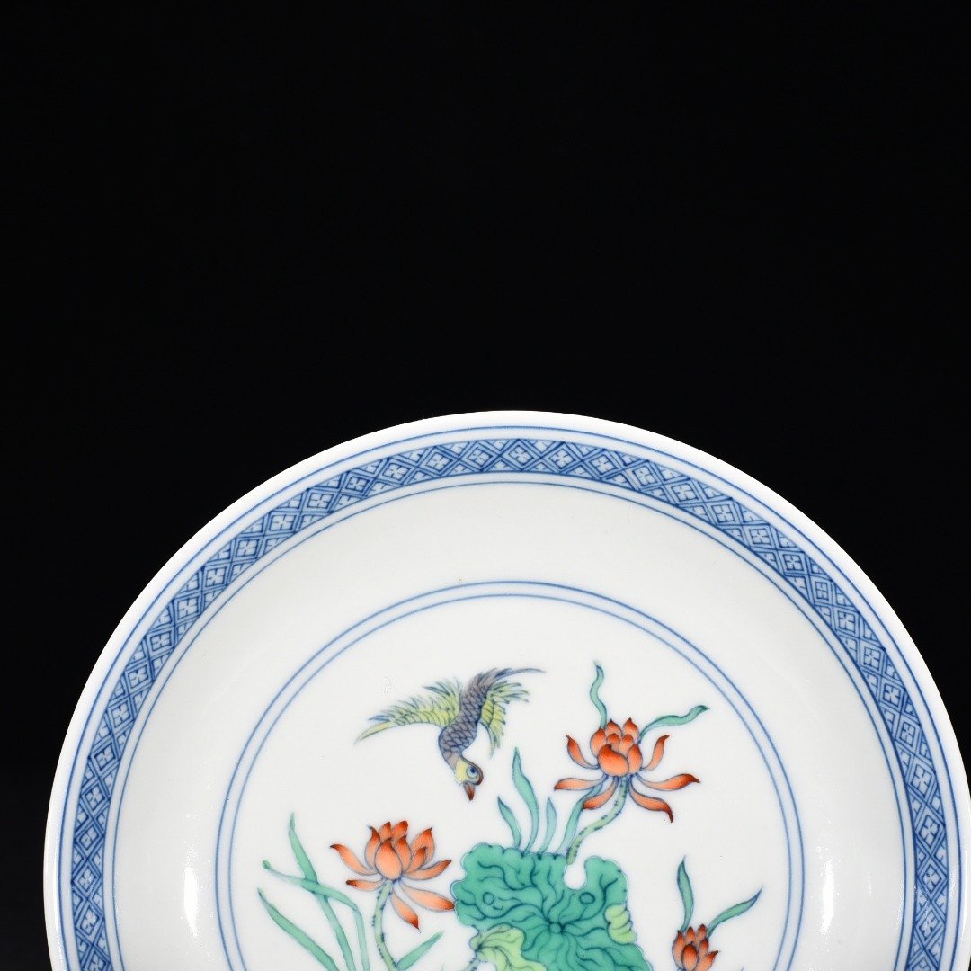Ming Dynasty Chenghua Lotus Pond Mandarin Duck Plate