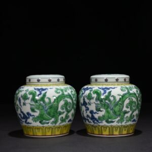 Ming Dynasty Chenghua Chilong Tianzi Jar Jar with Lid Jar
