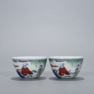 Ming Dynasty Chenghua Gaoshi figure cup