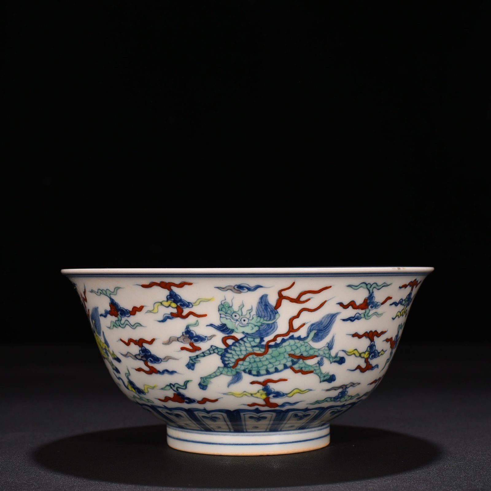 Ming Dynasty Chenghua Colorful Qilin Bowl