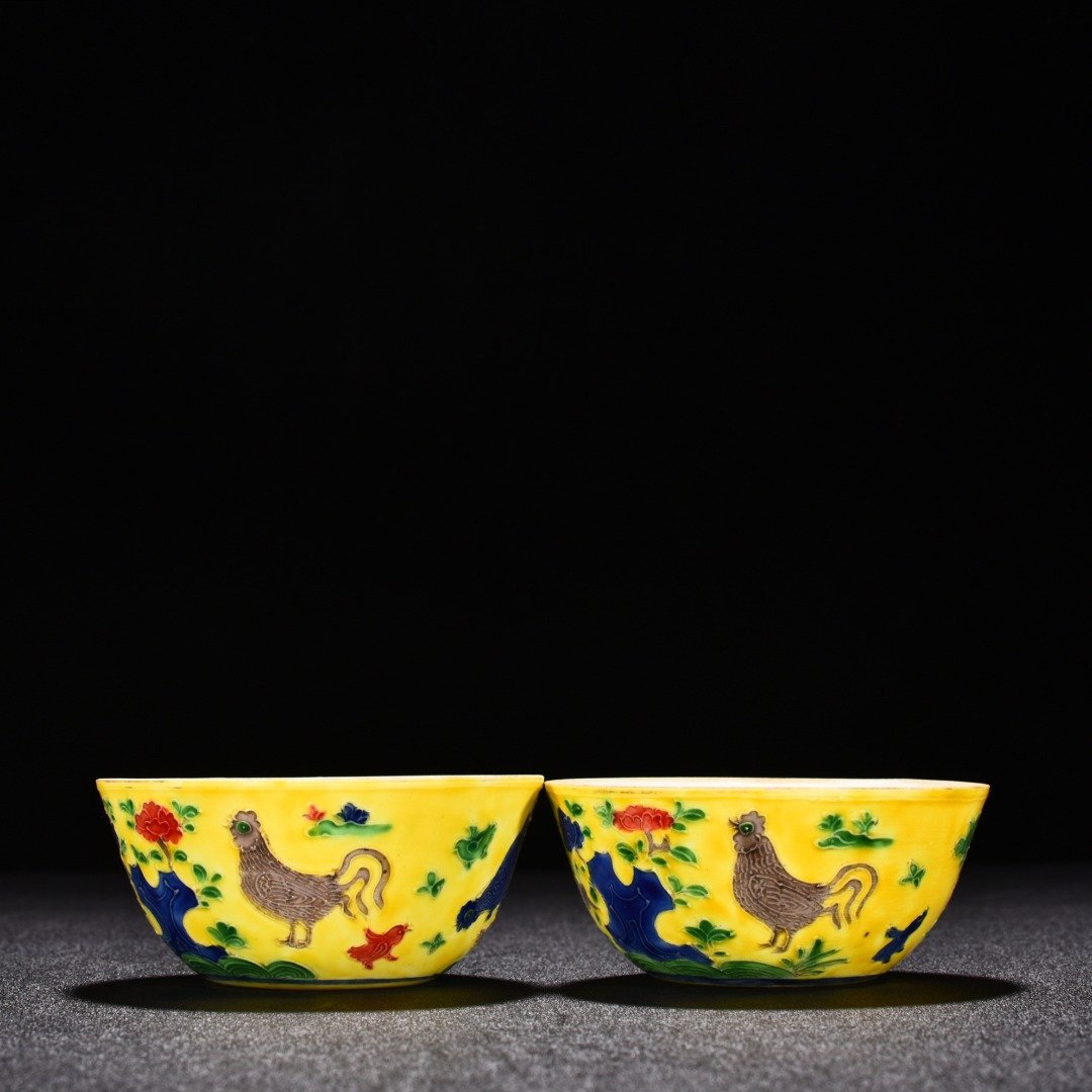 Ming Dynasty Chenghua family portrait chicken cup