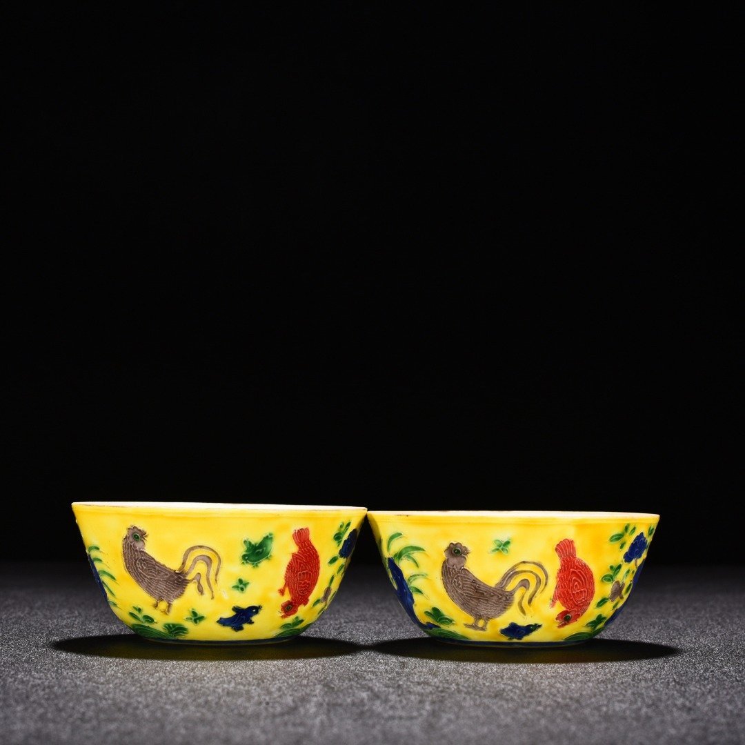 Ming Dynasty Chenghua family portrait chicken cup