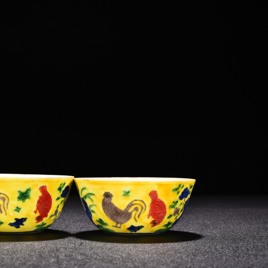 Ming Dynasty Chenghua family portrait chicken cup